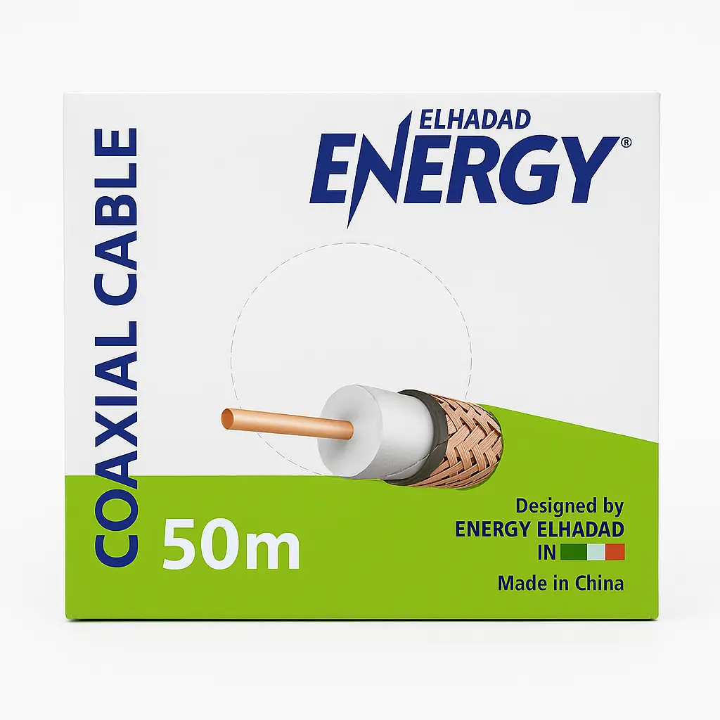 ENERGY Coaxial Cable | 50m – High-Shield Signal Line كابل كو أكسيال إنرچي – 50 متر