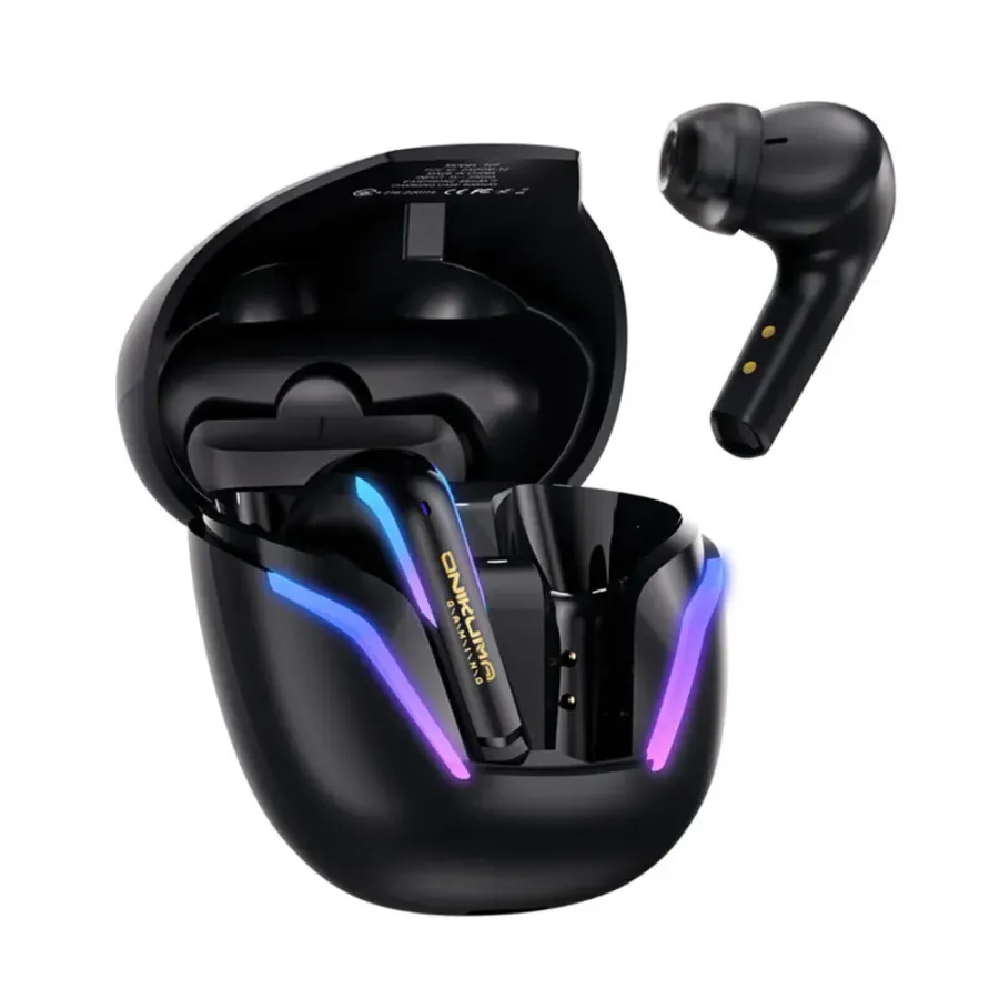 ONIKUMA T27 Dual-Mode Wireless Earbuds (BT 5.3, IPX4, LED Display) Black