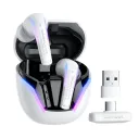 ONIKUMA T27 Dual-Mode Wireless Earbuds (BT 5.3, IPX4, LED Display) WHITE