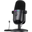 ONIKUMA M830 USB Condenser Gaming Microphone with Noise Cancellation & Mute Button, Streaming/Recording, Ultra-Compact Desig