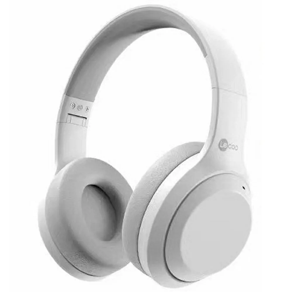 [LECOO ES207] LENOVO LECOO ES207 Wireless Over-Ear Headphones Foldable Gaming Music Bluetooth-compatible Headset - White