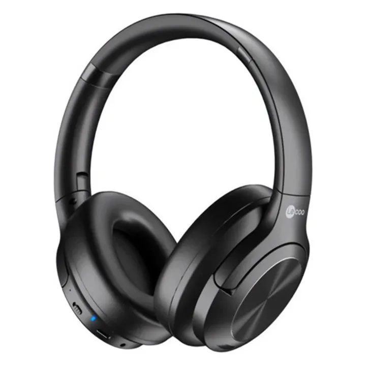Lenovo lecoo ES209 bluetooth headset stereo, v5.3, microphone, noise cancelling, foldable, 3.5mm jack socket, black 