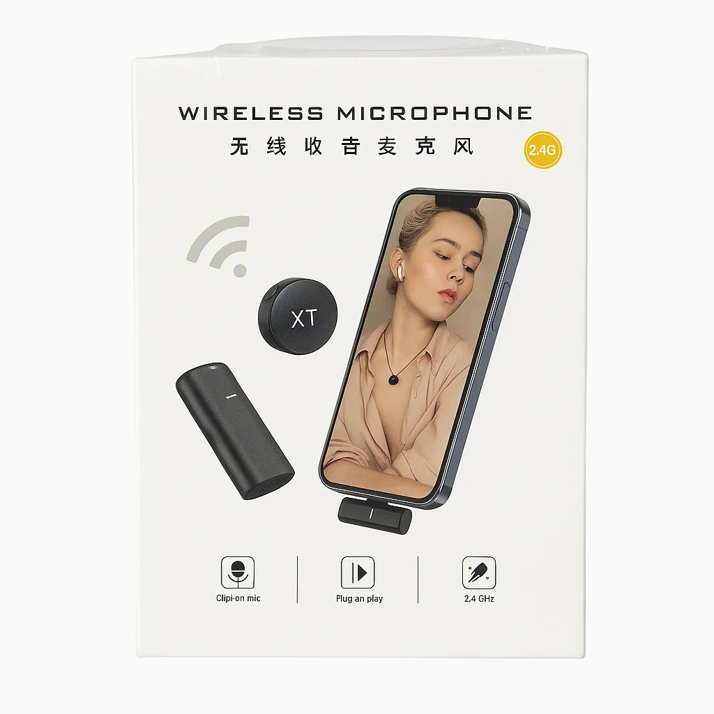 [m1] M1 Wireless Magnetic Microphone with Button Control, Large Battery Capacity, Long Endurance, Professional Lavalier Wireless Mic for Recording, Streaming, Interviews