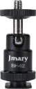 Jmary BH02 Portable Metal Phone Mount with 360° Ball Head, Cold Shoe & 1/4″ Screw for Tripod