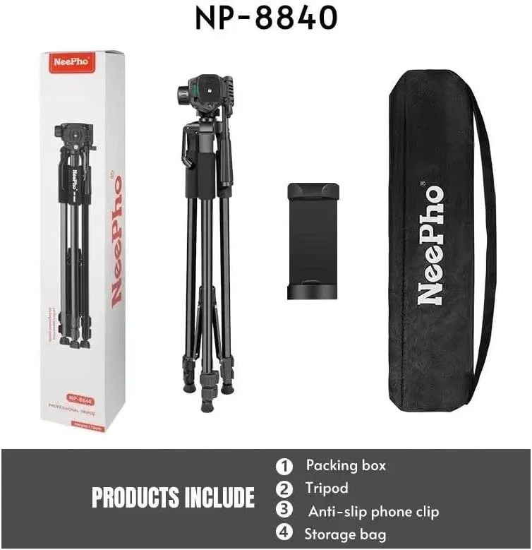 [NeePho NP8830] NeePho NP-8830 Extendable Tripod with Remote Controller Outdoor Live Selfie Camera Phone Floor Stand for DSLR Camera 