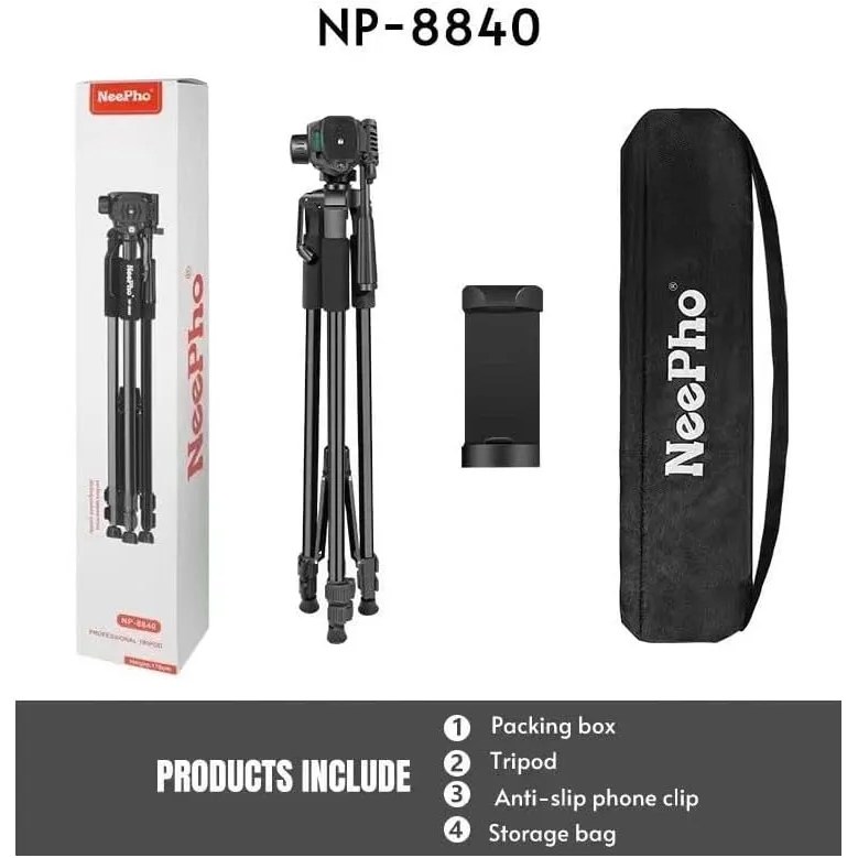 NeePho NP-8850 Extendable Strong and durable design Tripod Outdoor Live Selfie Camera Phone Floor Stand for DSLR Camera