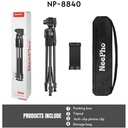 NeePho NP-8850 Extendable Strong and durable design Tripod Outdoor Live Selfie Camera Phone Floor Stand for DSLR Camera