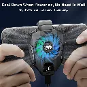 MEMO DL05 Cell Phone Cooler, Phone Radiator Cooling Fan with Temperature Display, for Gaming/Video Live/Vlog, Support 60-80mm Wide Smartphone, Mobile Game Radiator Semiconductor Heatsink Cooling 