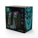 Aula N-521 2.0 Multimedia Speaker with RGB Lights, USB Powered, AUX Input, Volume Control Pod for PC, Laptops, Desktop 