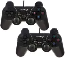 GigaMax GP-8032 - Gamepad Dual Vibration - USB Wired Gaming Controller for PC - High-Quality 