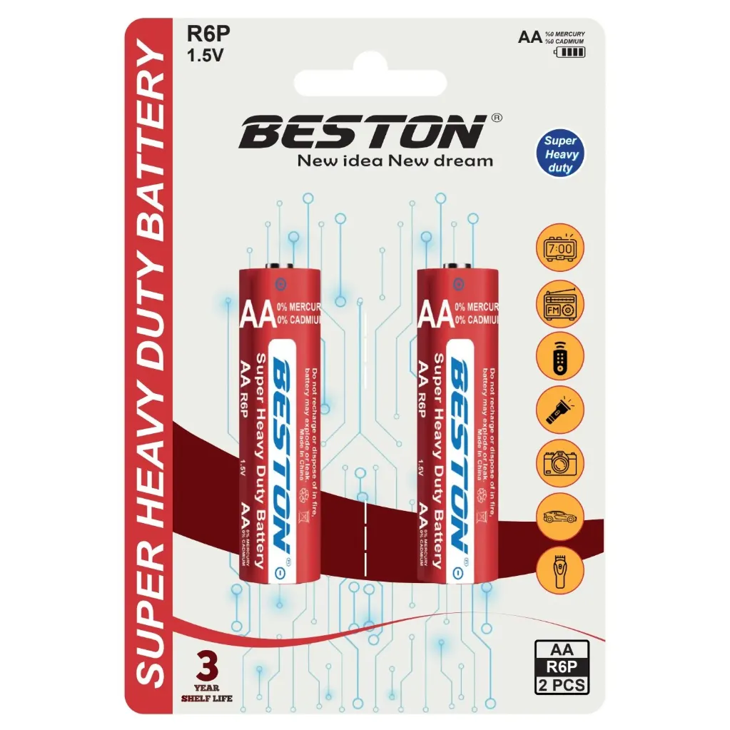 [aaa] BESTON R06S Super Extra Heavy Duty AA Battery 1.5V 