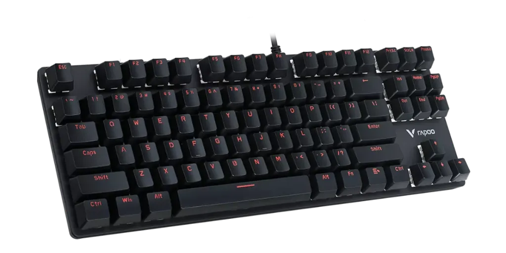 Rapoo V500Pro 87 Mechanical Gaming Keyboard - Black