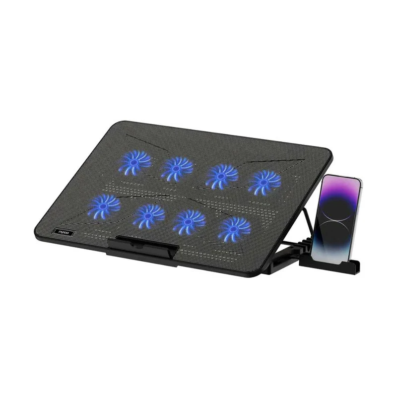 Rapoo CF300 Laptop Cooling Pad, 8 Silent Fans, 7-Level Height, up to 17"