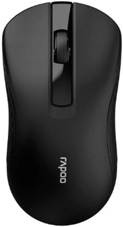 Rapoo B20 Silent Wireless Black Optical Mouse, 2.4 GHz Wireless Connection, 1200 DPI Sensor, Silent Click - Black