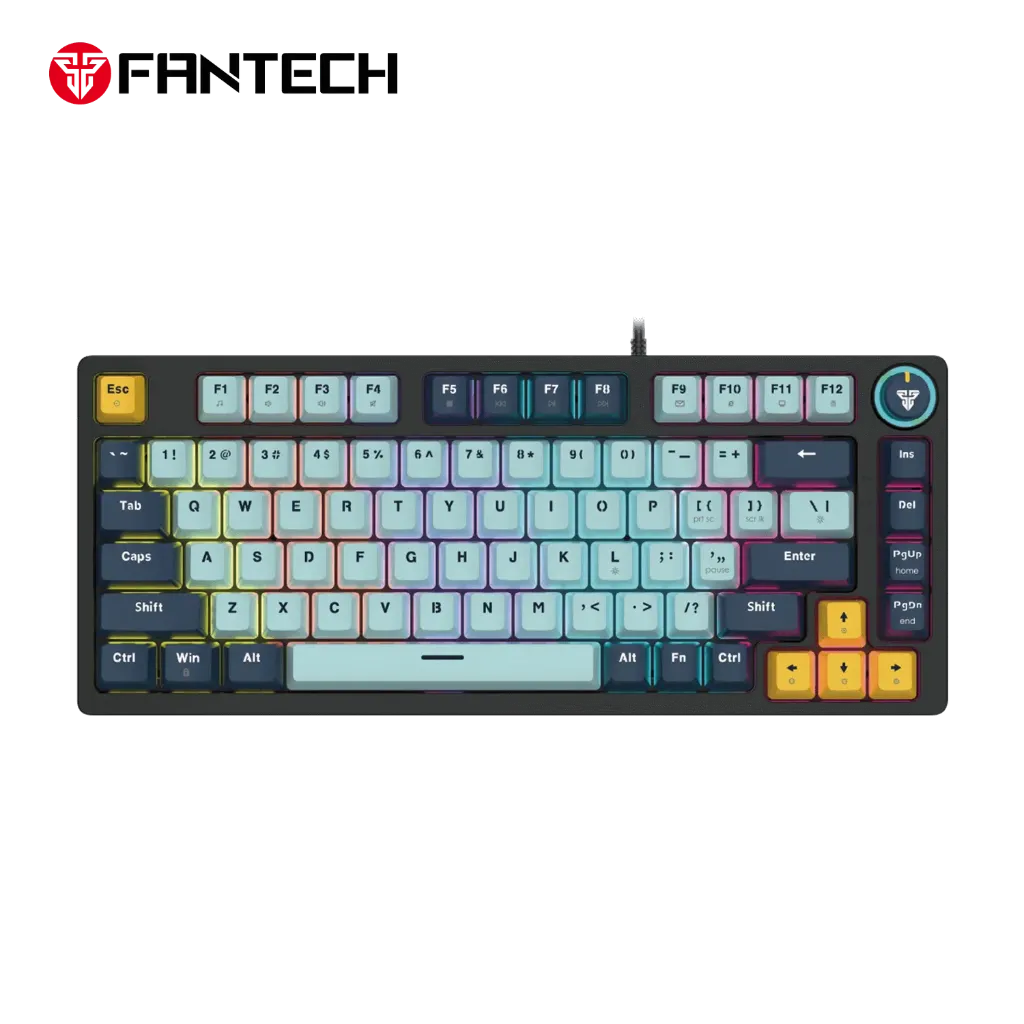 [MK875V2 SKB-BL] FANTECH ATOM81 MK875V2 SKB-BL MECHANICAL GAMING KEYBOARD – MIZU SERIES SKY BLUE