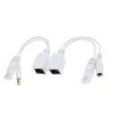 LipiWorld Power Over Ethernet Poe Injector Splitter Adapter Poe Cables for Internet Protocol Camera, White 