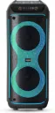 ZEROTECH Bluetooth Party Speaker, Black, Dual 8-Inch Speakers, 50W x 2, LED Lighting, Digital Controls, FM Radio, Multiple Input Ports