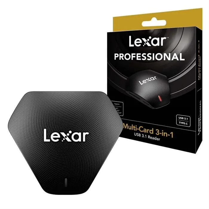 [RW500] Lexar RW500 Professional  Multi-Card 3-in-1 USB 3.1 Type-C Reader gives you fast transfers up to 312MB/s for SD and micro SD or 160MB/s for Compact Flash cards to speed up your workflow with reliable performance