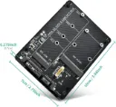 M.2 NGFF to SATA Adapter MSATA and B Key/B&M Key (Not Support NVME SSD) M.2 NGFF SDD to 2.5" SATA III 2 in 1 Converter Supports MSATA/M.2 NGFF 2280, 2260, 2242, 2230