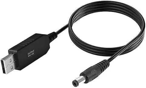 2b PS944 DC 5V to 12V USB Power Cable, USB Power Supply Cable with DC 5.5×2.1mm