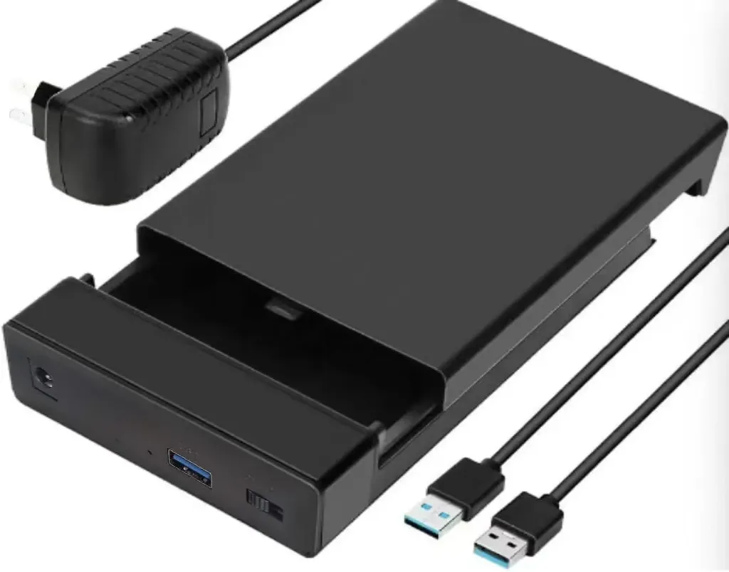 3.5 Hard Drive Enclosure for 3.5'' SATA SSD HDD USB 3.0 Hard Disk Case Black (S356U3) rake