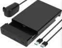 3.5 Hard Drive Enclosure for 3.5'' SATA SSD HDD USB 3.0 Hard Disk Case Black (S356U3) rake