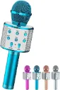 Wireless Microphone 858 Karaoke, Small Karaoke Mic Speaker, Rechargeable Bluetooth Mic for Partys, Karaoke Machine for Adults Kids, for iPhone/PC or All Smartphone