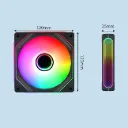 DARKROCK F120 1-Pack 120mm Infinite Mirror Case Fans - Black