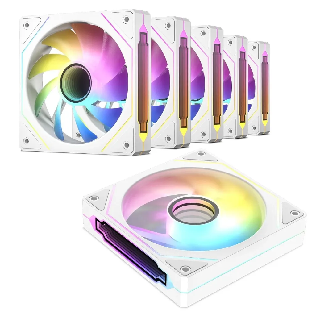 DARKROCK F120 1-Pack 120mm Infinite Mirror Case Fans - white