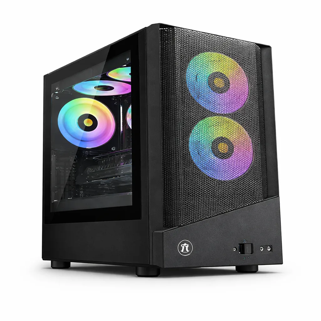 Thermaltake Fengying MINI Mesh Micro ATX Gaming Case Tempered Glass - Black