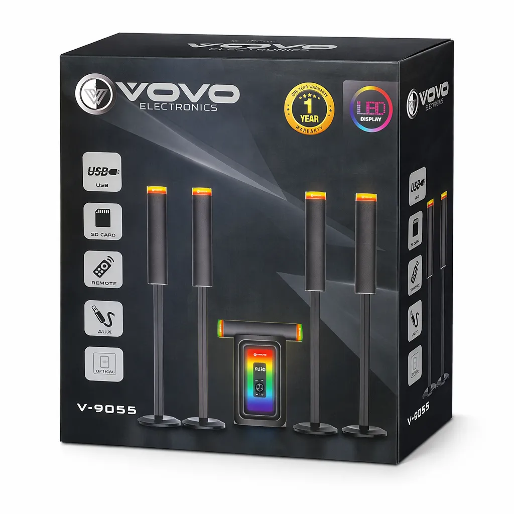 VOVO V-9055 5.1 Channel Home Theater Speaker System