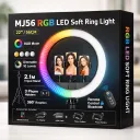 MJ56 22 Inch RGB Selfie Ring Light with Tripod Stand & Remote