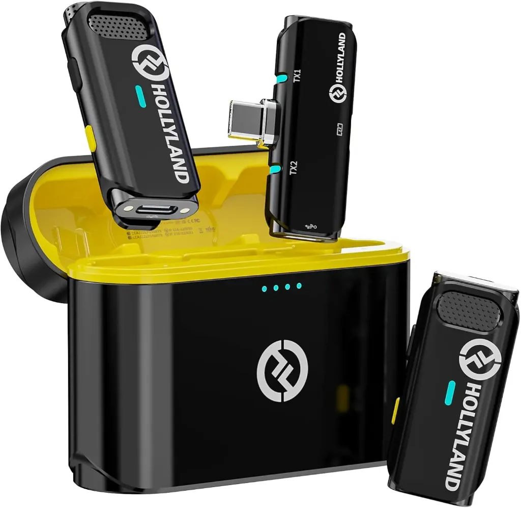 Hollyland LARK C1 DUO 2-Person Wireless Microphone USB-C Version - Black  tybe c