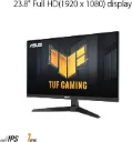 ASUS TUF Gaming VG249Q3A Gaming Monitor – 24-inch(23.8 inch viewable), Full HD(1920x1080), 180Hz, Fast IPS, ELMB, 1ms (GTG), FreeSync Premium™, Variable Overdrive, 99% sRGB