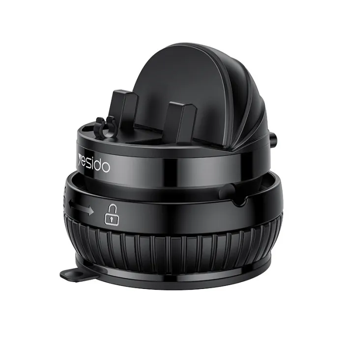 YESIDO C272 360 Rotation One-touch Locking Nano Vacuum-level Suction Cup Dashboard Phone Holder