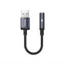 YAU46 Aluminum Alloy USB to 3.5MM High Ficelity Sound 48KHZ High Sampling Audio Cable