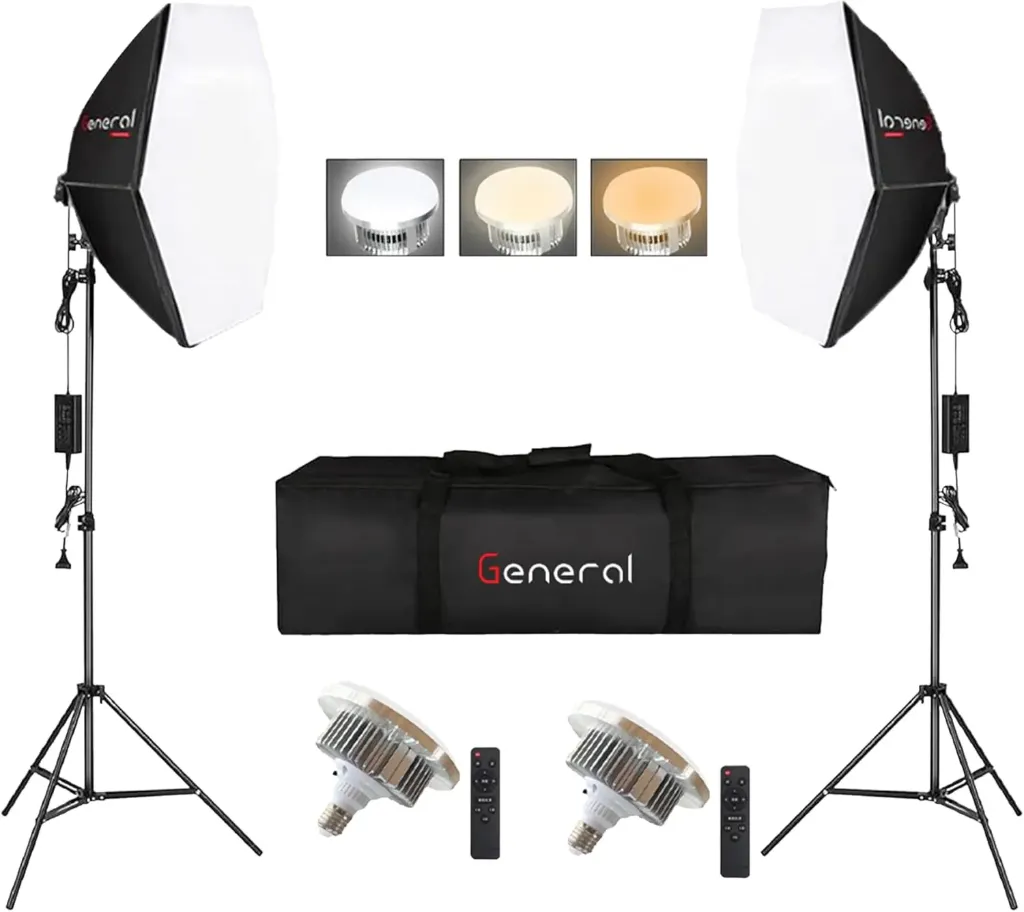 General Light Studio Octa Sogtbox 150W Ac220V 3200K-6500K - Black