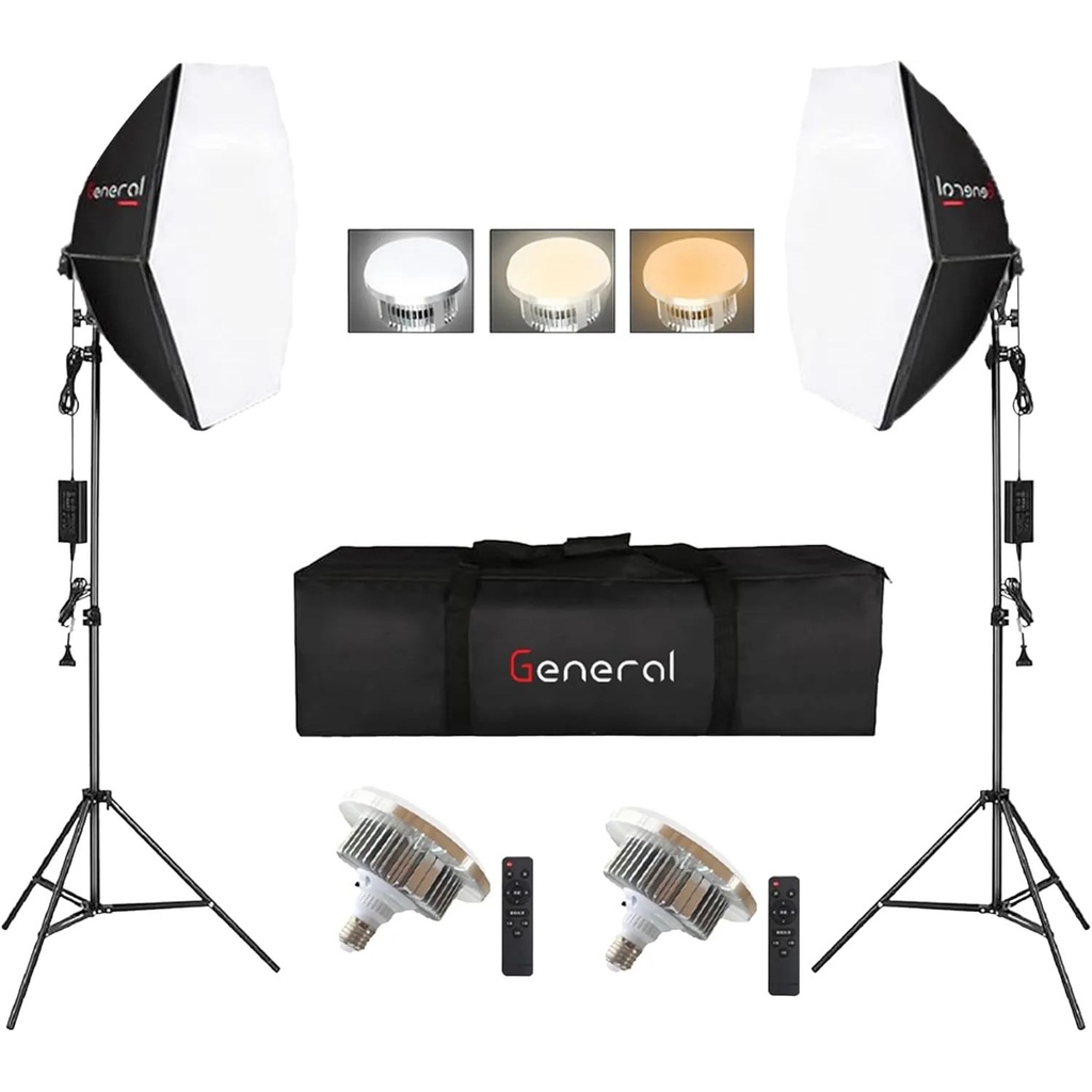 General Light Studio Octa Sogtbox 150W Ac220V 3200K-6500K - Black