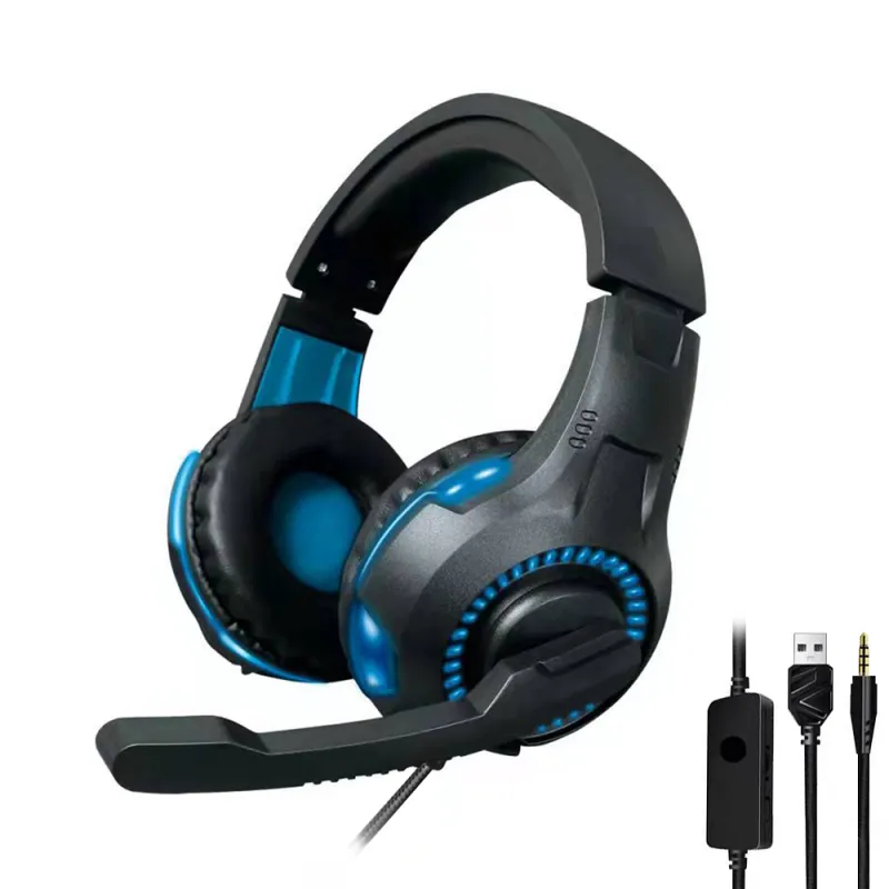 Oakorn G3 LED,Headphones For PC, Microphone, Backlit, 3.5mm, USB, Black – 20596