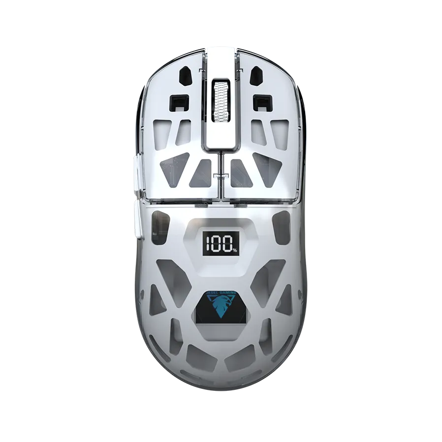 Jedel WD154 Wireless Mouse – 6D Transparent Gaming Mouse, Dual Mode 1x2 [Bluetooth 5.1+2.4GHz], RGB Lighting, Adjustable DPI, USB-C Rechargeable – PC & Mac