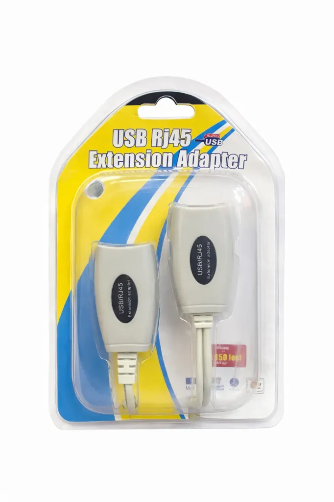 USB Over Ethernet Extender with Power Adapter up to 150 ft - Full USB 2.0