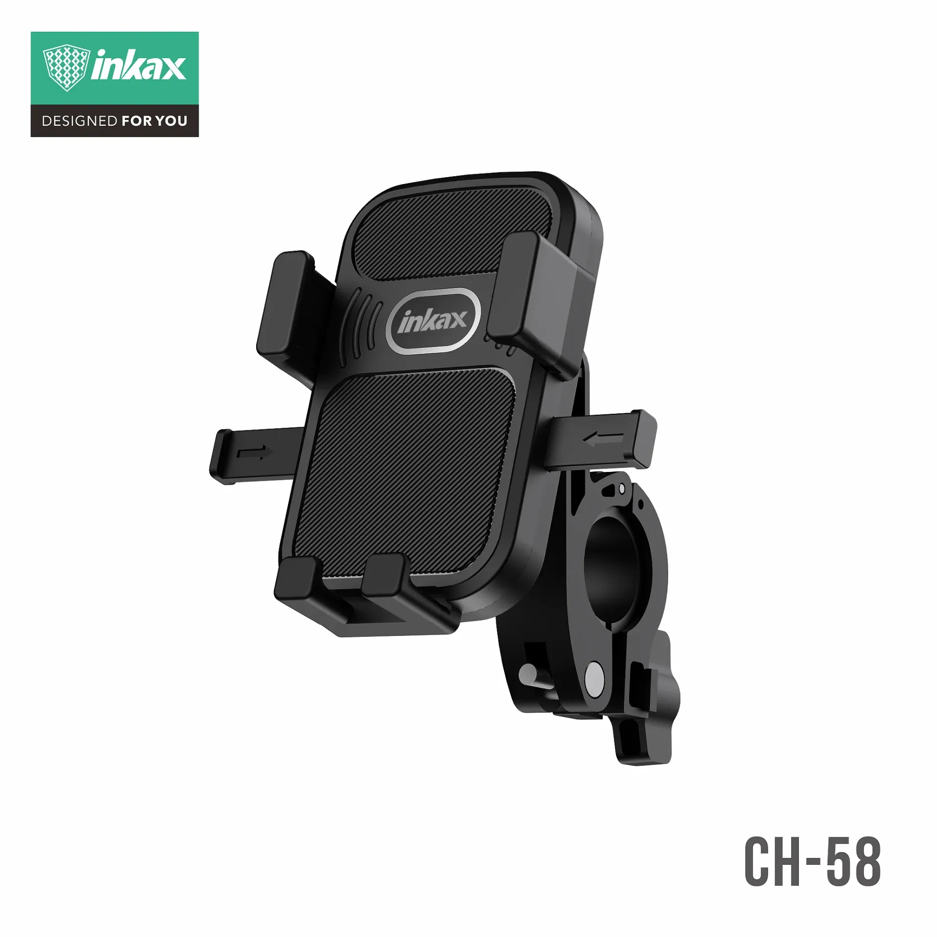 INKAX CH-58 Phone Holder, Handlebar Phone Mount | Phone Mount Handlebar Mount Cell Phone Holder - Flexible Motorcycle Phone Mount, Road Vehicle, Mountain Phone Holder