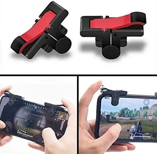 [تريجر] PUBG Trigger Mobile Gaming Controller Sensitive Aim and Fire Red Black Triggers L1 R1 Button Mobile