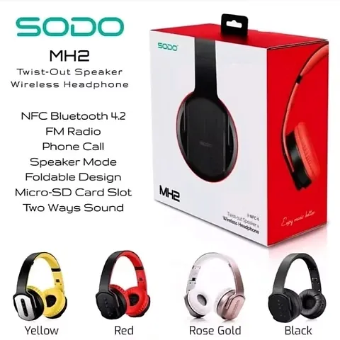 SODO Sodo MH2 Bluetooth 4.2 Wireless Headphone Twist out Speaker 2 in 1 Support NFC, FM Radio, TF Card And Audio In