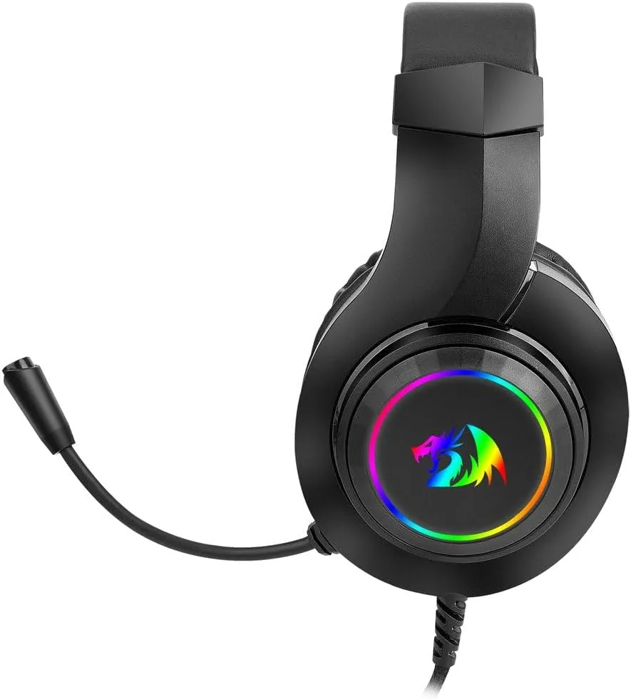Redragon Hylas H260 RGB Gaming Headphones - Gaming Headphones with Stereo Sound - Large Earpads - Compatibility Xbox One, Nintendo Switch, PS4/5, Mac, PC or Laptop