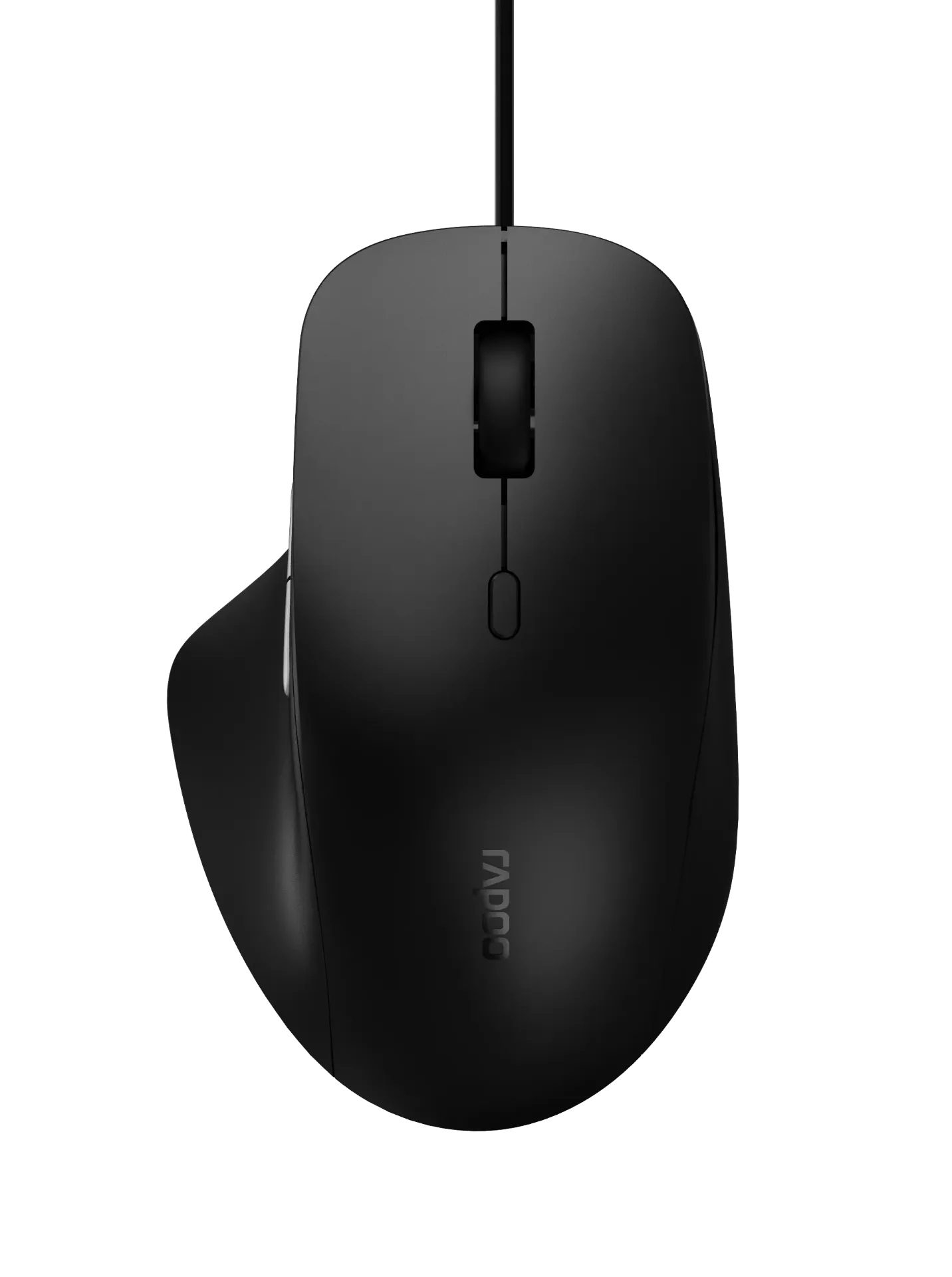 RAPOO N500 Wired Silent Mouse Full-size design Adjustable 3600 DPI sensor 4 mouse buttons incl. DPI switch & 2D scroll wheel Silent click No driver or setup needed