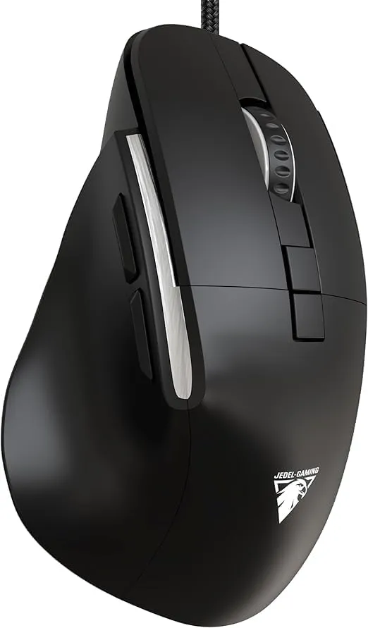 [CP102] JeDEL CP 102 Silent Click Mouse - 3600 DPI Optical Sensor - Braided Cable with 7 Buttons (Black)