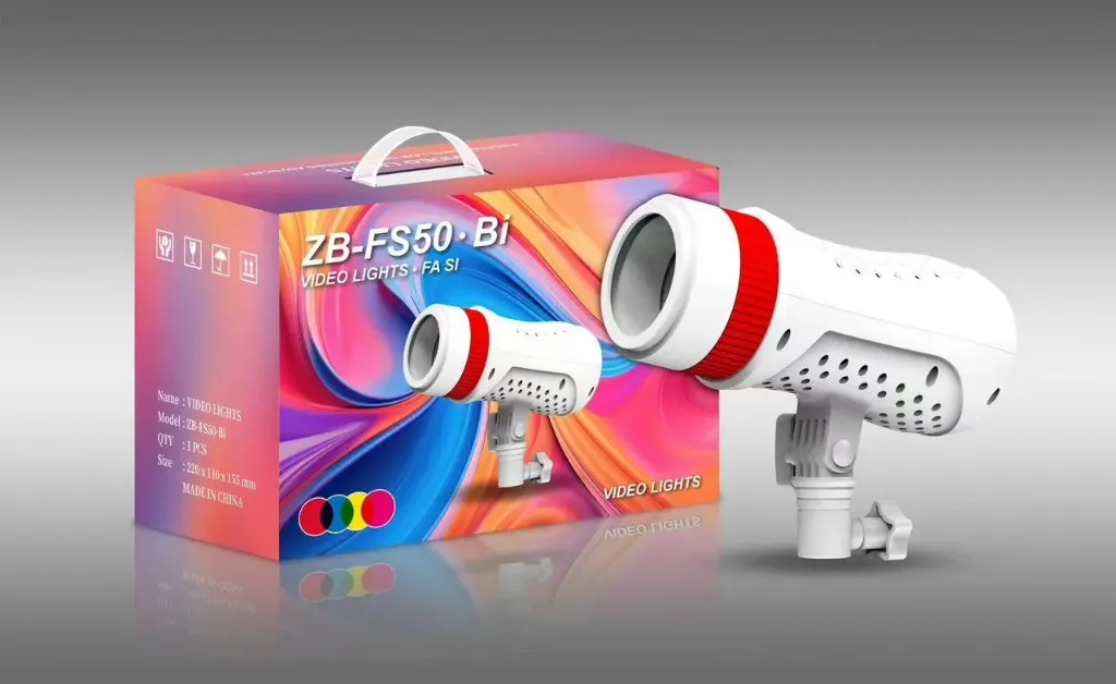 ZB-FS50-Bi Bi-Color LED Video Light for Photography, Video Recording, Live Streaming and Studio Lighting