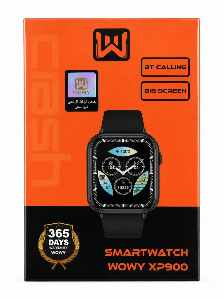 WOWY XP900 Smartwatch with Bluetooth Calling, Big Screen & 365 Days Warranty - Black