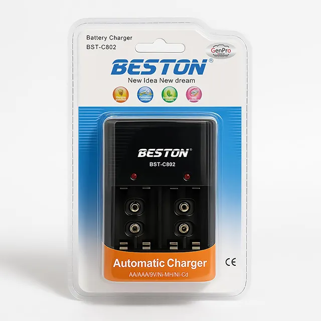 BESTON BST-C802 Battery Charger for AA / AAA / 9V NI-MH / NI-CD Battery